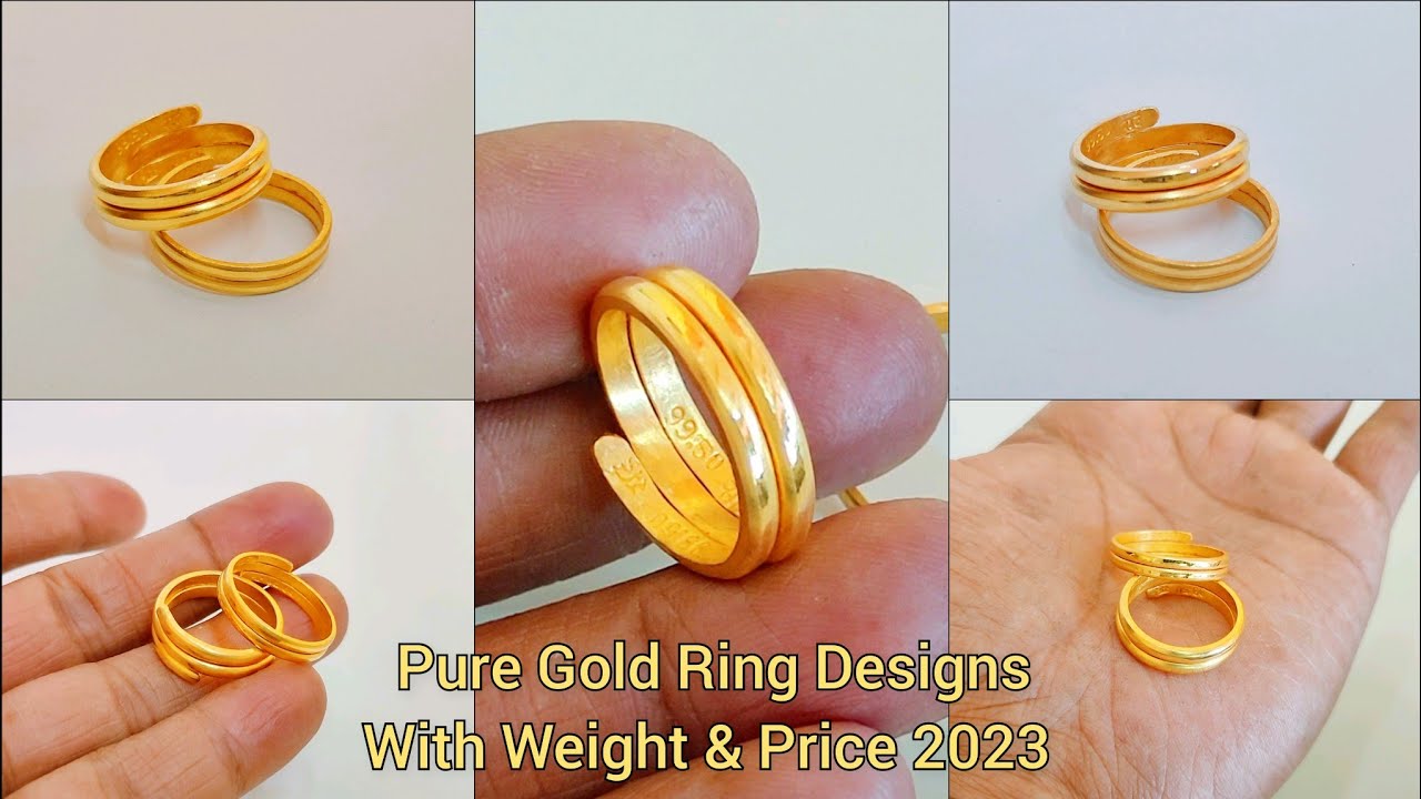 24k Real Gold Band Ring - Etsy