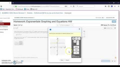 How to Graph Exponentials on MyMathLab