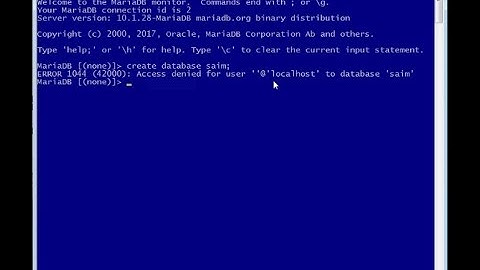 SOLVED ERROR 1044(42000) Access Denied for user 