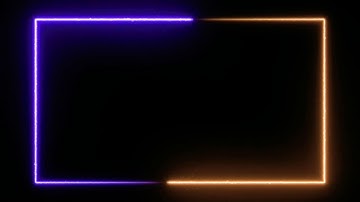 2 Colored Neony Light Frame Glowing BORDER template | LOOP VIDEO | After Effects Trending Content