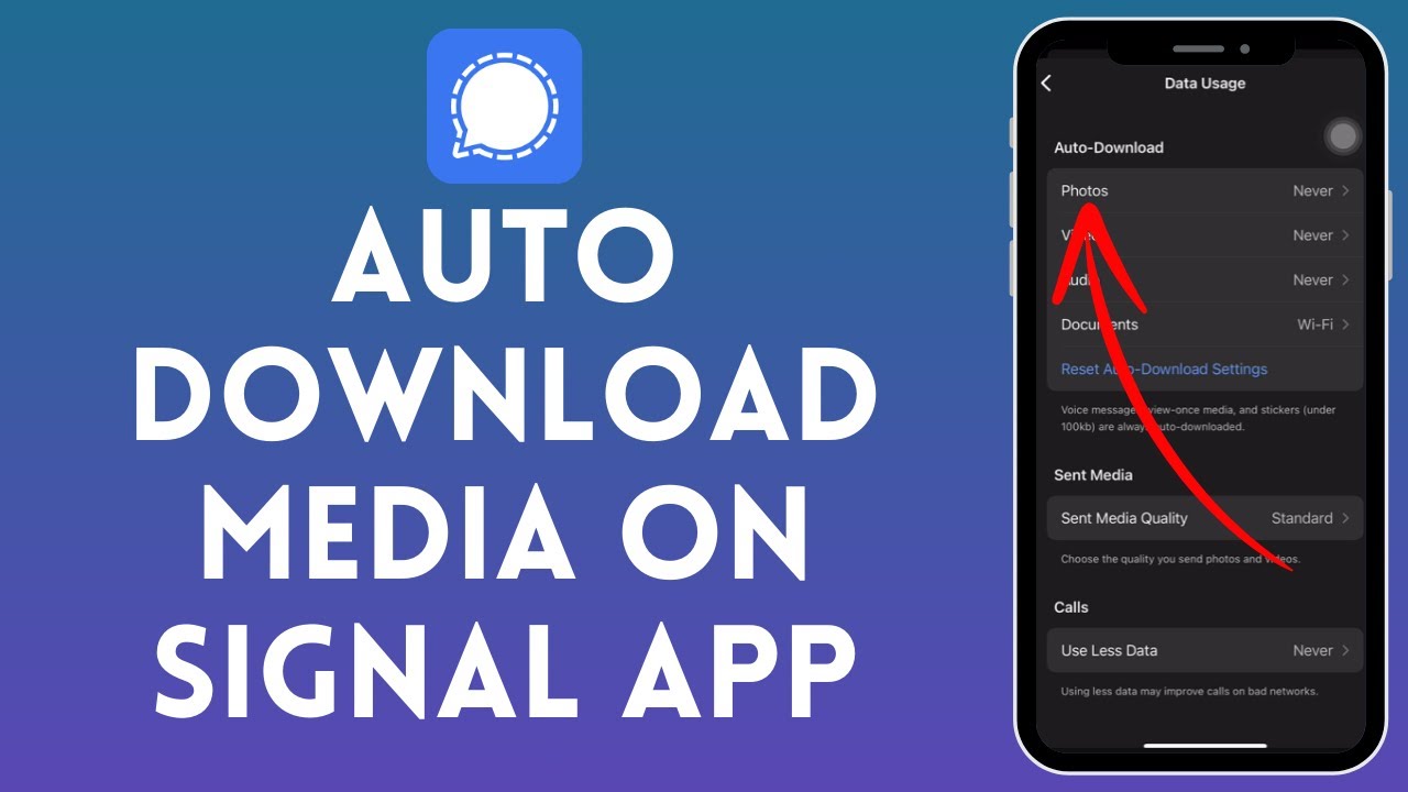How to auto download media in signal app