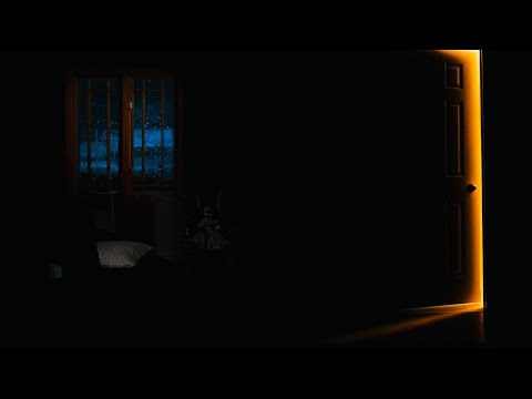 Rainy Bedroom Window W People Talking Down The Hall In Another Room 