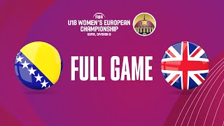 BIH v Great Britain | Full Basketball Game | FIBA U18 Women's European Championship 2023