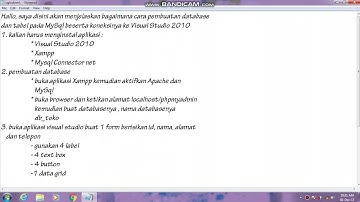 (Tutorial) Pembuatan Data Karyawan Visual Studio +  Data Base
