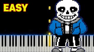 UNDERTALE - sans. | EASY Piano Tutorial + Sheet Link 🎵
