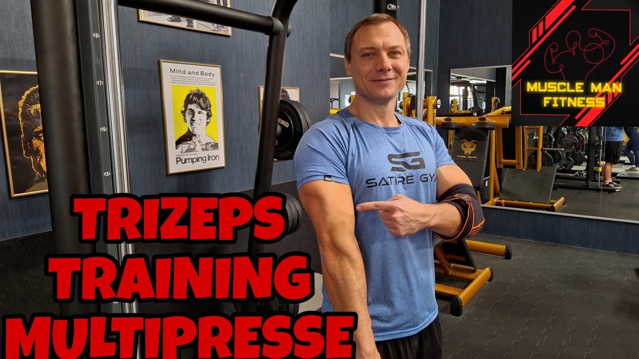 Enges Bankdrücken an der Multipresse, schwer und richtig! Armtraining💪🏼💯