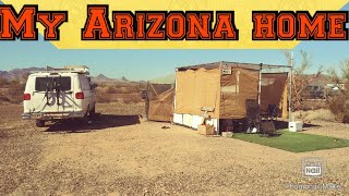 ⁣Vanlife! Temporary home in the dessert. With a special guest. #nomad #boondocking #rvliving