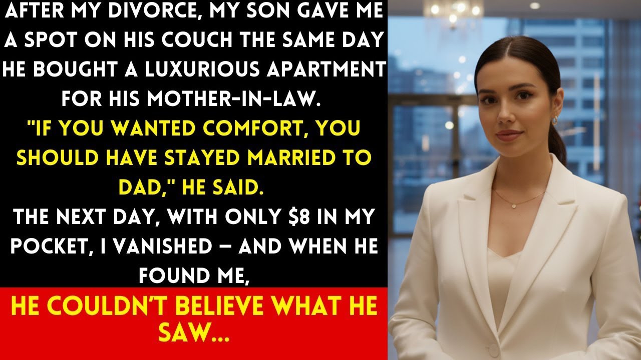 AFTER MY DIVORCE, MY SON GAVE ME A PLACE ON HIS COUCH AND SAID: COMFORT? SHOULD'VE STAYED MARRIED.