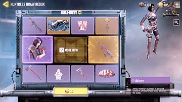 HUNTRESS DRAW REDUX | HUNTRESS LUCKY DRAW REDUX | HUNTRESS DRAW REDUX TRY 2 SPINS IN COD MOBILE!