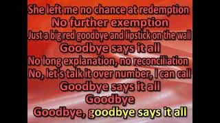 BlackHawk - Goodbye Says It All (karaoke)