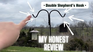 My Experience With : Tuohours 92 Inch Double Shepherd Hook Stand for Outdoor Birdfeeder, Adjustable