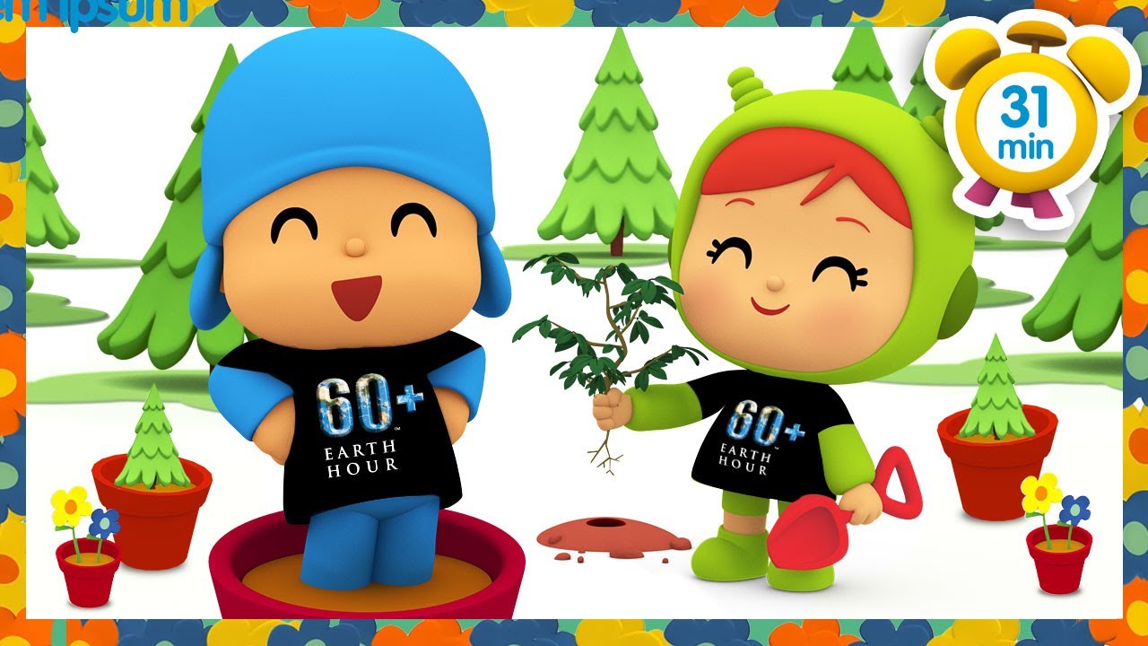 🌲 ぽこよ日本語 l Pocoyo Japanese l アースアワー：木を植えよう (31