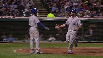 KC@CLE: Escobar doubles in a run to open scoring