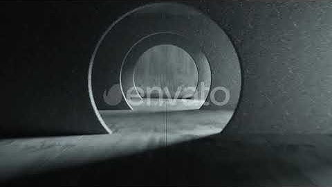 Endless Flight in a Gray Concrete Tunnel | Motion Graphics - Envato elements
