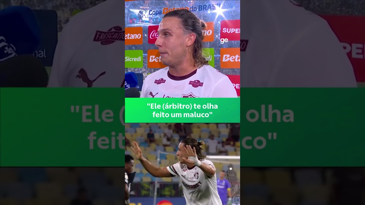 "ELE TE OLHA FEITO UM MALUCO", DIZ CANOBBIO SOBRE ARBITRAGEM | #shorts | ge.globo