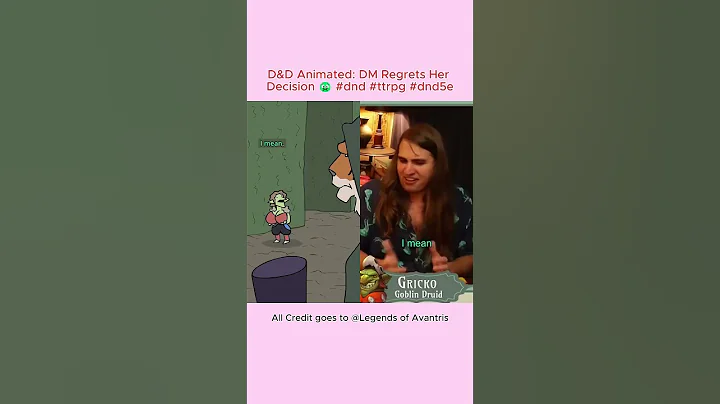 D&D Animated Side by Side: DM Regrets Her Decision 🤢 #dnd #ttrpg #dnd5e