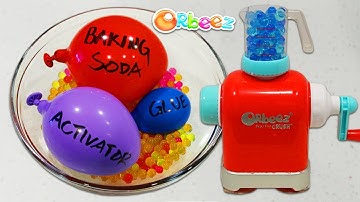 Making Orbeez Crush Snow Slime with Balloons!
