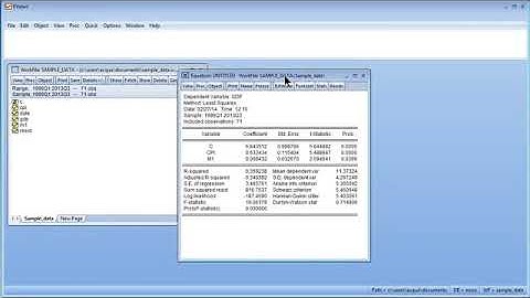 How to Run a Regression Using EViews