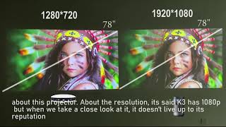 Touyinger DLP 3D projector G4 1280*720P compare K3 1920*1080P