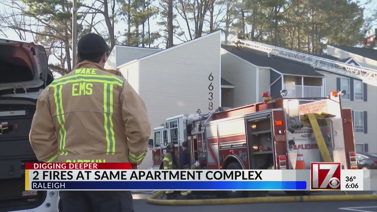 Second fire in 2 days breaks out at Raleigh apartment complex - YouTube