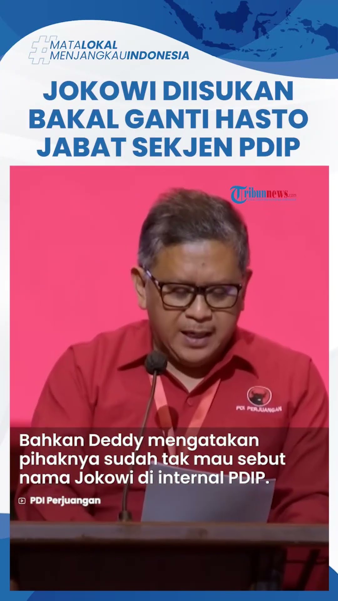 Jokowi Disebut Bakal Geser Posisi Hasto seusai Dipecat, Diisukan Ingin Tempati Posisi Sekjen PDIP
