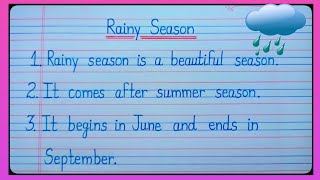 10 Lines On Rainy Season In English/Rainy Season Essay I  English/Essay On Rainy Season/A Rainy Day