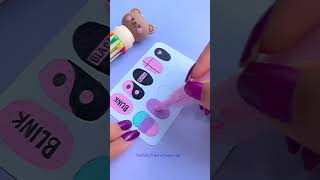 : DIY BTS & BLACKPINK nail / handmade paper nails #shorts #tonniartandcraft #youtubeshorts #art