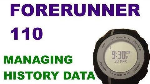 Garmin Forerunner 110 - Managing History Data