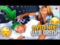 I DYED HIS HAIR GREEN!!! *PRANK*