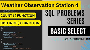 Weather Observation Station 4 Problem | Count function | Distinct function | SQL | HackerRank