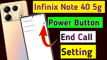 Infinix Note 40 5g me power button press end call setting//how to power button end call in infinix.