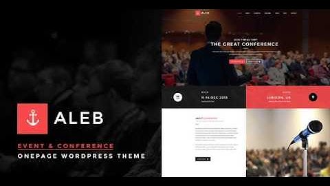 Aleb - Event & Conference Onepage WordPress Theme | Themeforest Website Templates and Themes