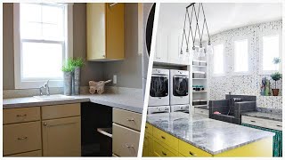 75 Laundry Room With Orange Cabinets And Yellow Cabinets Design Ideas Youll Love ♡