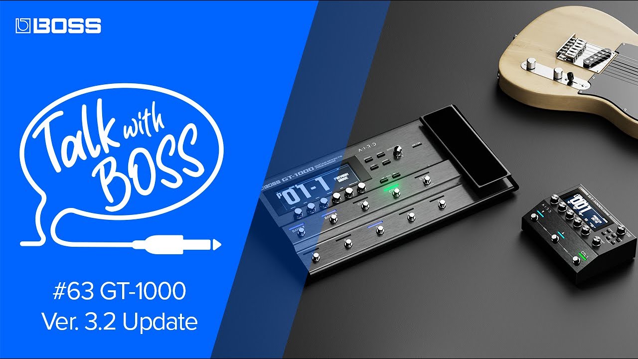 Boss GT-1000 3.2 update: delay algorithms, expanded speaker IRs