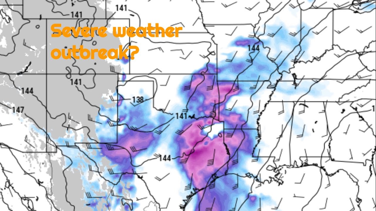 Severe weather outbreak potential in the south tomorrow - YouTube
