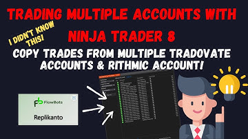 CONNECTING MULTIPLE ACCOUNTS WITH NINJATRADER 8 - I ACCIDENTLY DISCOVERED THIS TODAY!