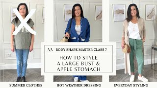 BODY SHAPE MASTERCLASS 7: How to Style a Large Bust & Apple Stomach.  Everyday Woman Stying/UK 14 