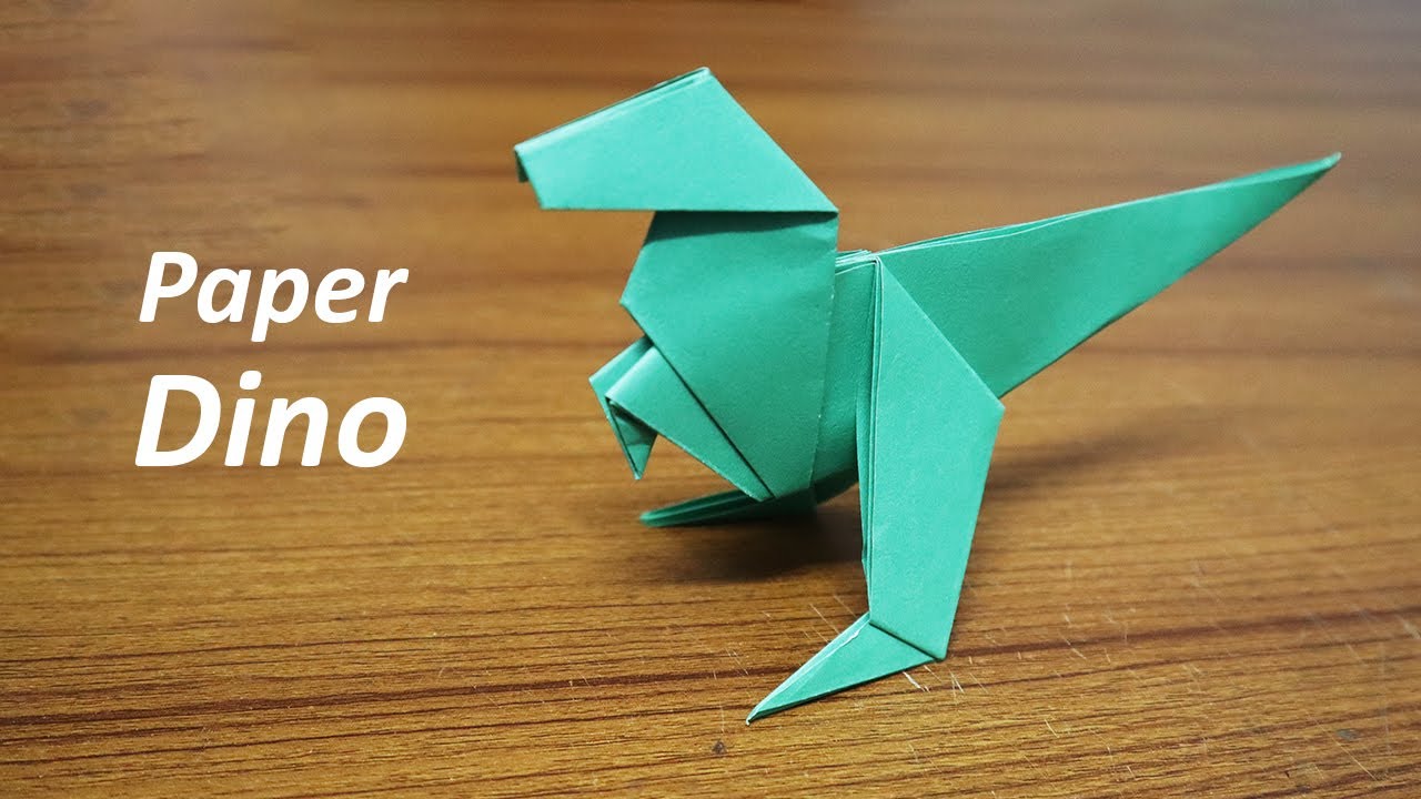 How To Make an Easy Origami Dinosaur Paper Dino YouTube