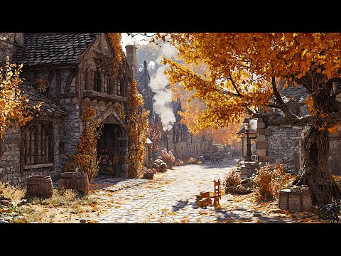 Stroll Through A Medieval Village In Autumn Relaxing Medieval Folk Music For Peaceful Evenings