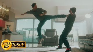 Scott Adkins fights with a Chinese woman at his villa \/ Accident Man: Hitman's Holiday (2022)