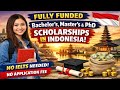 Fully Funded Bachelor’s, Master’s &amp; PhD Scholarships in Indonesia 🇮🇩 | No IELTS | No Application Fee