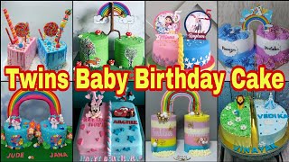 Unique Birthday Cake Ideas For Twins/Lovely Birthday Cake For Twins Baby/Twins Birthday Cake #Twins screenshot 4