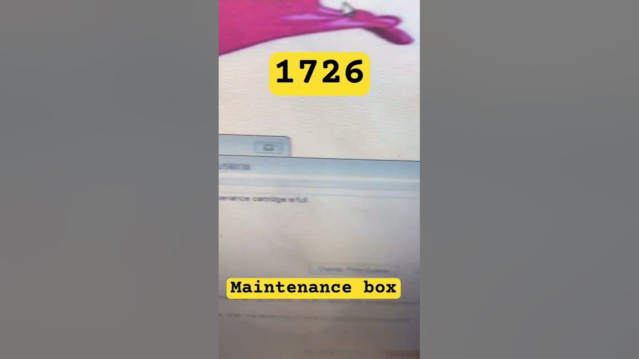 Canon pixma g1020 g2020 error 1726 maintenance box full printerrepair