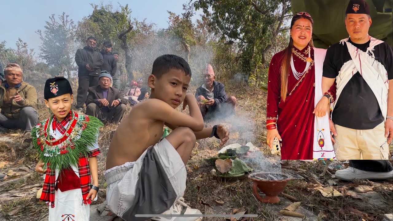 वर पिपल चौतारी मा गएर ￼कपाल कतियो मामा ले भान्जालाई #min joi#villagevlog 