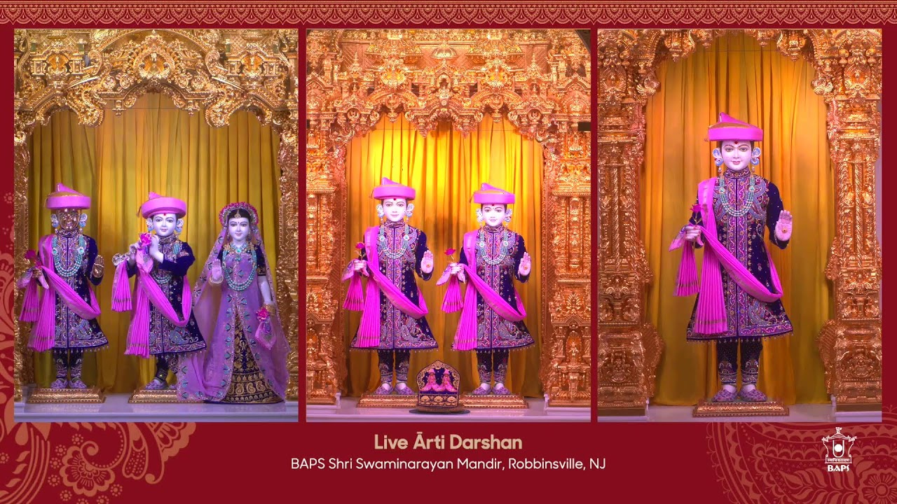 BAPS Shri Swaminarayan Mandir - Robbinsville, NJ - Live Sandhya Arti