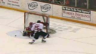 Nicklas Lindberg of the Port Huron Icehawks Faking out Kalamazoo Go...