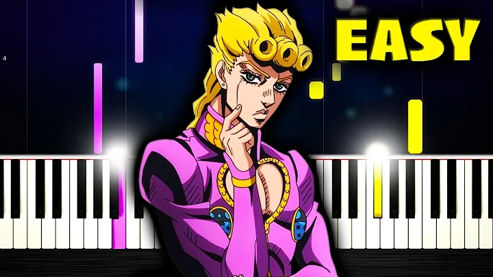 Giorno's Theme - Best Part - EASY Piano Tutorial by PlutaX