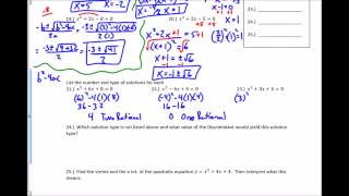 Algebra II Midterm Review #17-29