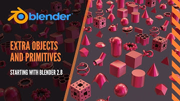 Blender 2.8 extra meshes and primitives to start your project, the best included free add-ons