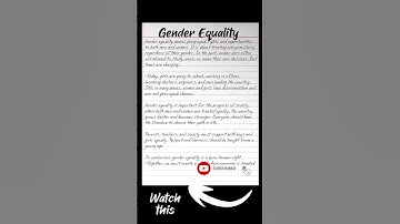 Essay On Gender Equality #essay #shorts #genderequality #trending #viral
